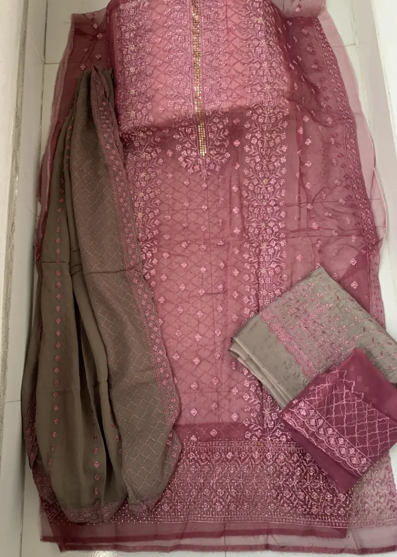 Barish Organza Jam Color